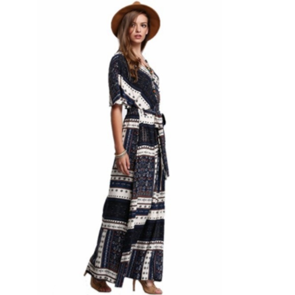 🌱Boho Print Maxi Dress - Picture 3 of 4